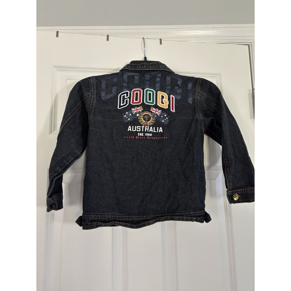 Kids COOGI Denim Jean Jacket Embroidered Appliqué Kangaroo 7